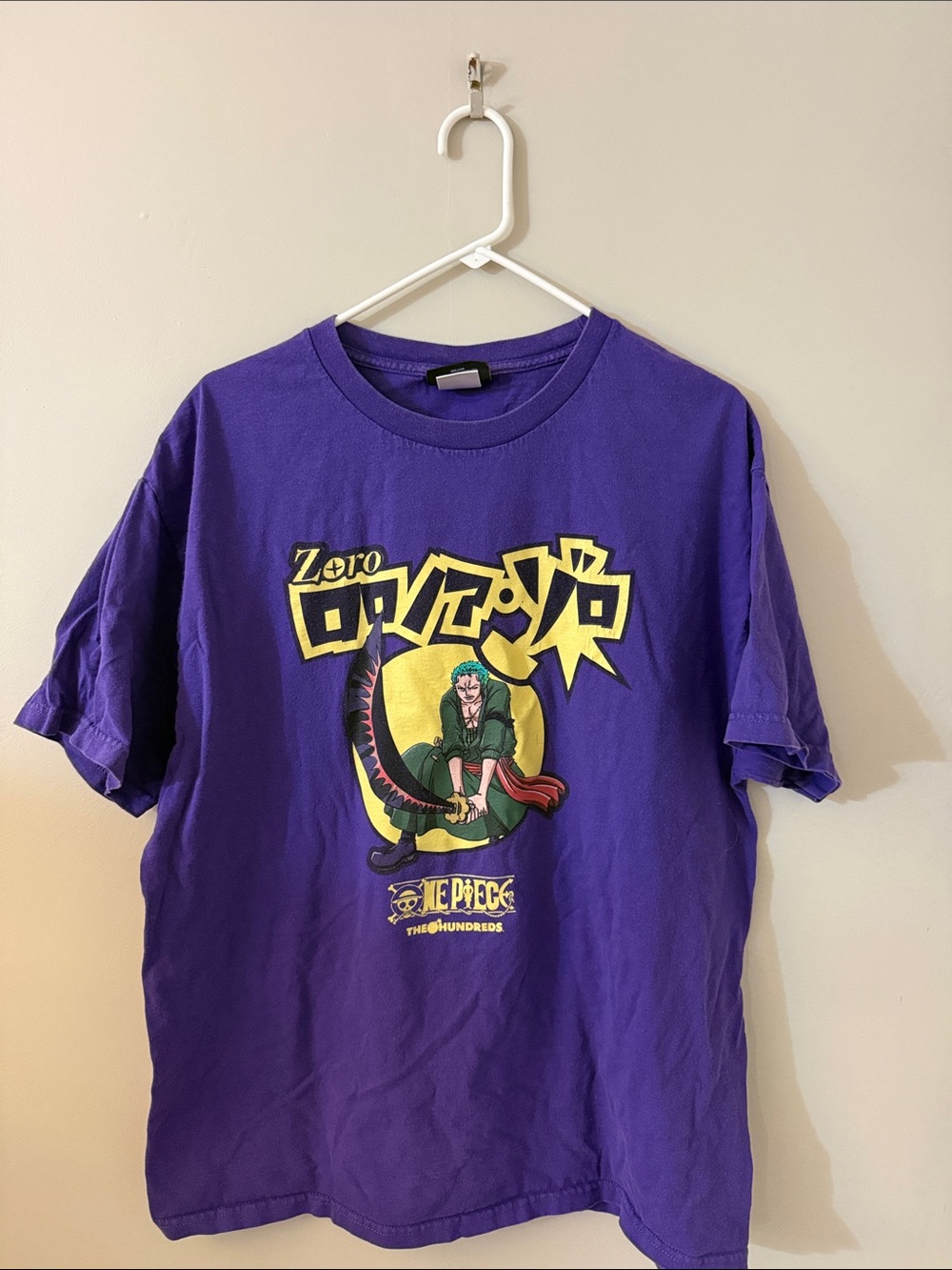 The Hundreds x One Piece: Zoro Graphic Tee (Purple, Mens’ XL)